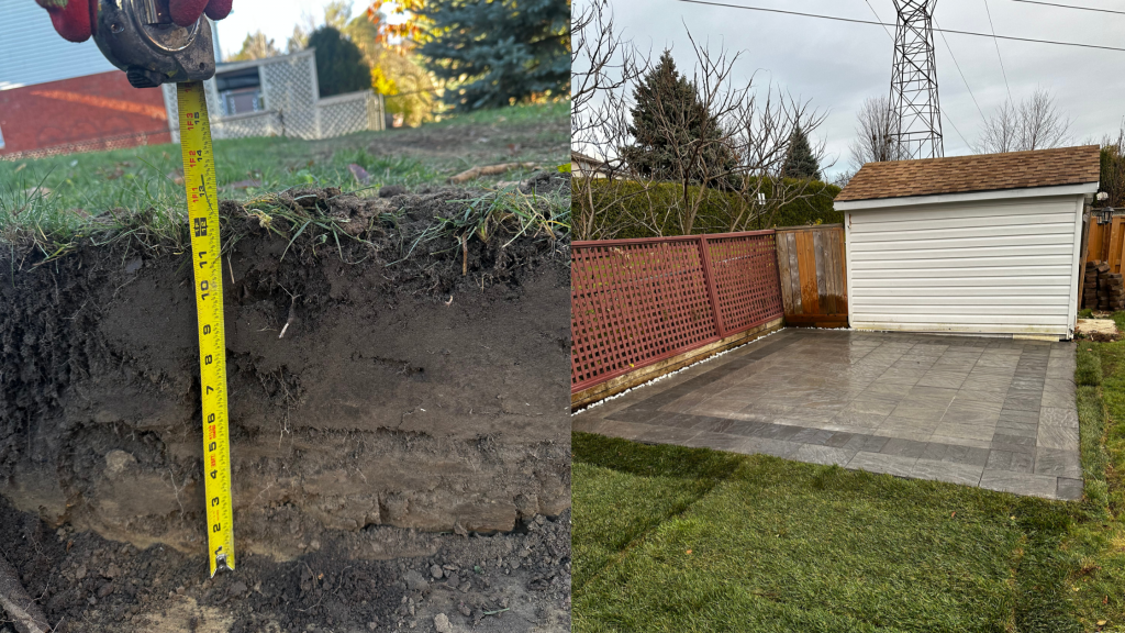 excavation driveway interlock